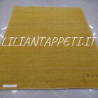 tappeto persiano moderno Gabbeh gashgai fondo giallo da salotto in lana 236x195 cm