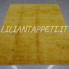 tappeto persiano moderno Gabbeh gashgai fondo giallo da salotto in lana 236x195 cm