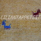 tappeto persiano moderno Gabbeh gashgai fondo giallo da salotto in lana 236x195 cm