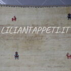 tappeto persiano moderno Gabbeh gashgai fondo avorio da salotto in lana 243x159 cm