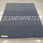 tappeto persiano Gabbeh gashgai fondo azzurro da salotto in lana 227x174 cm