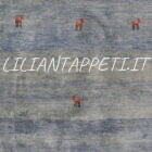 tappeto persiano Gabbeh gashgai fondo azzurro da salotto in lana 227x174 cm