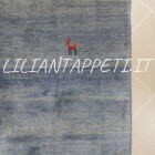 tappeto persiano Gabbeh gashgai fondo azzurro da salotto in lana 227x174 cm