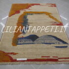 tappeto persiano Gabbeh gashgai moderno fondo avorio da salotto in lana 231x172 cm