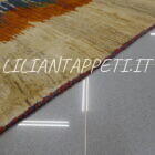 tappeto persiano Gabbeh gashgai moderno fondo avorio da salotto in lana 231x172 cm