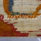 tappeto persiano Gabbeh gashgai moderno fondo avorio da salotto in lana 231x172 cm
