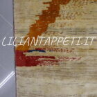 tappeto persiano Gabbeh gashgai moderno fondo avorio da salotto in lana 231x172 cm