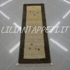 tappeto persiano scendiletto fondoletto gabbeh color avorio in lana 148x53 cm