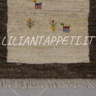 tappeto persiano scendiletto fondoletto gabbeh color avorio in lana 148x53 cm