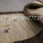 tappeto persiano scendiletto fondoletto gabbeh color avorio in lana 148x53 cm