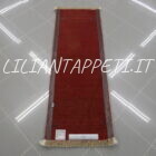 tappeto persiano scendiletto fondoletto gabbeh color rosso bordeaux in lana 143x48 cm