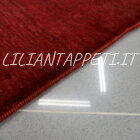tappeto persiano scendiletto fondoletto gabbeh color rosso bordeaux in lana 143x48 cm