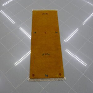 tappeto persiano scendiletto fondoletto gabbeh color giallo