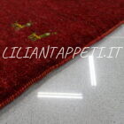 tappeto persiano scendiletto fondoletto gabbeh color rosso in lana 141x53 cm