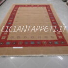 tappeto persiano Gabbeh Gashgai Kashkuli lana su lana annodato a mano color marronechiaro-nocciola 299x199 cm