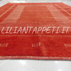 tappeto persiano moderno Gabbeh gashgai kashkuli fondo rosso da salotto in lana 245x187 cm