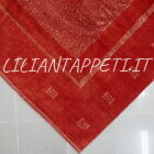 tappeto persiano moderno Gabbeh gashgai kashkuli fondo rosso da salotto in lana 245x187 cm