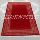 tappeto persiano Gabbeh gashgai kashkuli fondo rosso da salotto 202x136 cm
