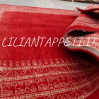 tappeto persiano Gabbeh gashgai kashkuli fondo rosso da salotto 202x136 cm
