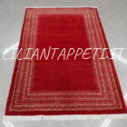 tappeto persiano Gabbeh gashgai kashkuli fondo rosso da salotto 202x136 cm