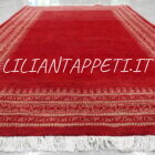 tappeto persiano Gabbeh gashgai kashkuli fondo rosso da salotto 202x136 cm