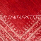 tappeto persiano Gabbeh gashgai kashkuli fondo rosso da salotto 202x136 cm