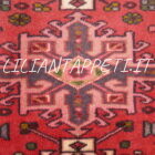 tappeto fondoletto persiano gharaje fondo rosso 197x71 cm