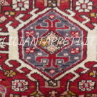 tappeto fondoletto persiano gharaje fondo rosso 235x71 cm