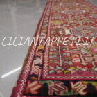 tappeto fondoletto persiano gharaje fondo rosso 235x71 cm