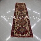 tappeto fondoletto persiano gharaje fondo avorio 250x67 cm
