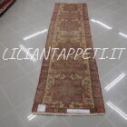 tappeto fondoletto persiano gharaje fondo avorio 250x67 cm