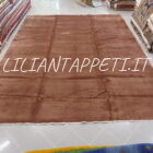 Tappeto grande persiano Gabbeh Mashad Persia Marrone monocolore da sala lana su cotone 404x300 cm