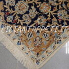 piccolo tappeto persiano nain 9fili fondo blu 74x56 cm