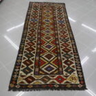 antico tappeto passatoia persiana veramin fondo multicolore disegno geometrico