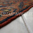 antico tappeto persiano fereydan fondo blu ed splendidi colori con i fiori da salotto 201x140 cm