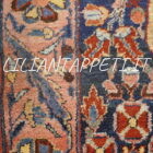 antico tappeto persiano fereydan fondo blu ed splendidi colori con i fiori da salotto 201x140 cm