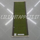 tappeto persiano scendiletto fondoletto gabbeh verde in lana 148x51 cm