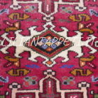tappeto fondoletto persiano gharaje fondo rosso 193x73 cm
