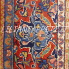 antico tappeto persiano keshan fondo blu floreale 203x130 cm lana su cotone