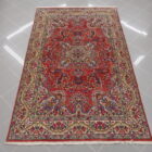 tappeto elegante persiano kirman da sala color salmone