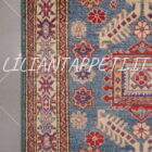 tappetino orientale moderno kazak fondo verde scendiletto 137x88 cm