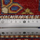 tappeto orientale kazak da sala fondo rosso in lana 237x167 cm