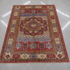 tappeto orientale kazak fondo rosso da salotto moderno