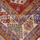tappeto orientale kazak da sala fondo rosso in lana 230x175 cm