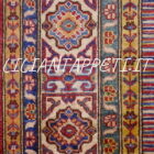tappeto orientale afghano kazak da sala fondo rosso in lana 270x181 cm