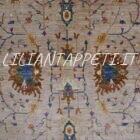 tappeto orientale ziegler floreale fondo champagne da salotto in lana 237x170 cm