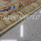 tappeto orientale ziegler floreale fondo grigio avorio da salotto in lana 238x172 cm