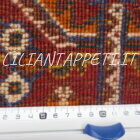 tappeto persiano gashgai kashkuli da salotto color ruggine in lana 260x178 cm