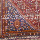 tappeto persiano gashgai kashkuli da salotto color ruggine in lana 260x178 cm