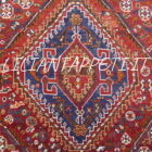 tappeto persiano gashgai kashkuli da salotto color ruggine in lana 260x178 cm